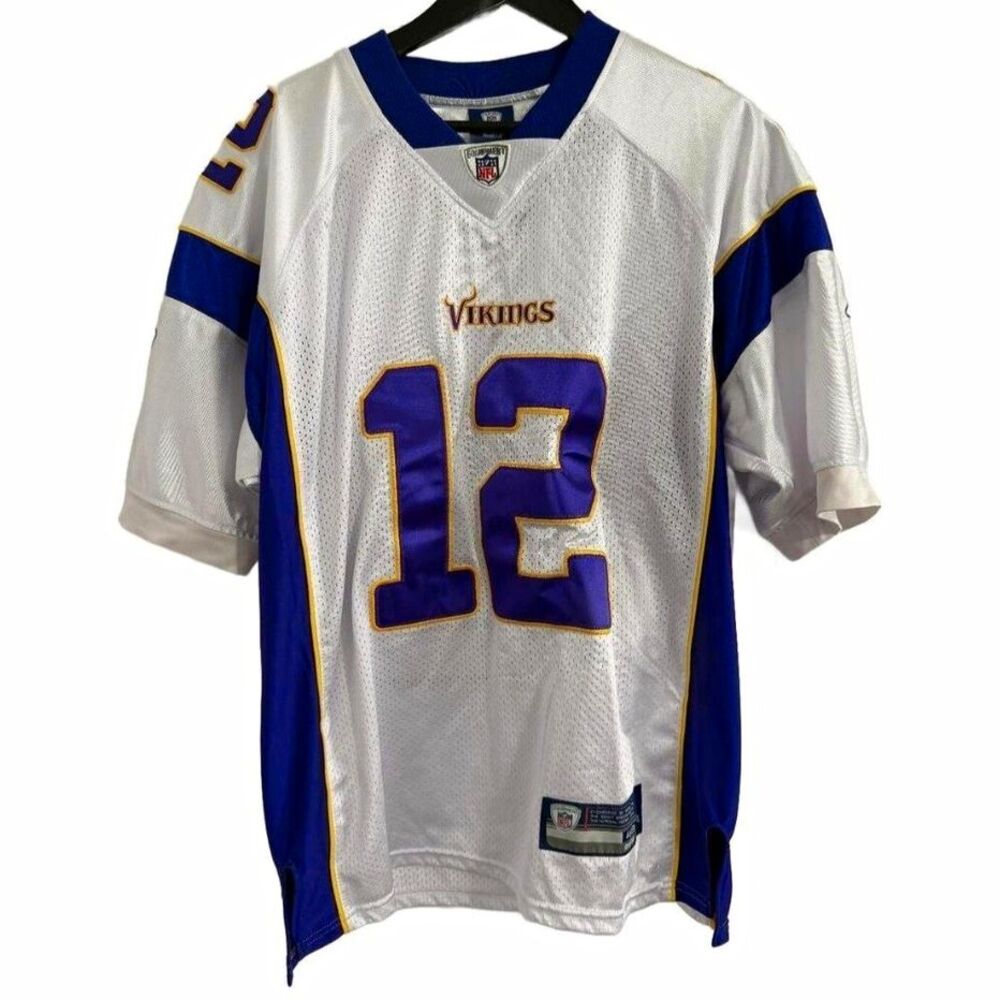 Reebok Percy Harvin #12 Minnesota Vikings NFL On-Field White Jersey Mens 48
